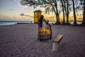 Miami Beach Barbados Fringed Kimono Duster