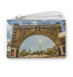 Independence Day Arch, Chamberlain Bridge - Bridgetown Barbados Love Your Country Clutch