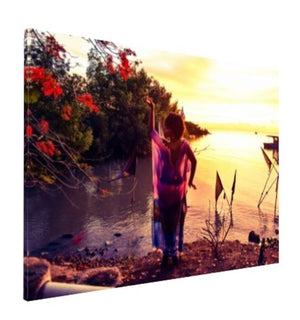 Dancing in the sunset at The Temple In the Sea Wall Art