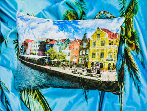 Willemstad Skyline by Day Throw Pillow Cover