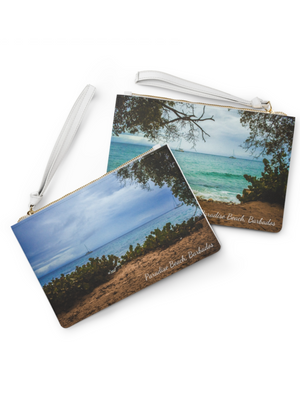Paradise Beach Barbados Double-Sided Love Your Country Clutch