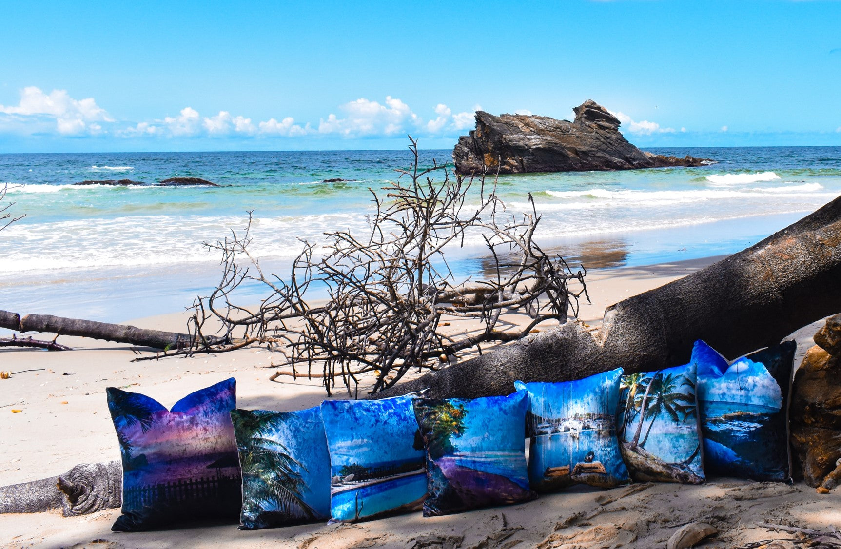 The view from 'The Rock' at Fort Abercromby Throw Pillow Cover